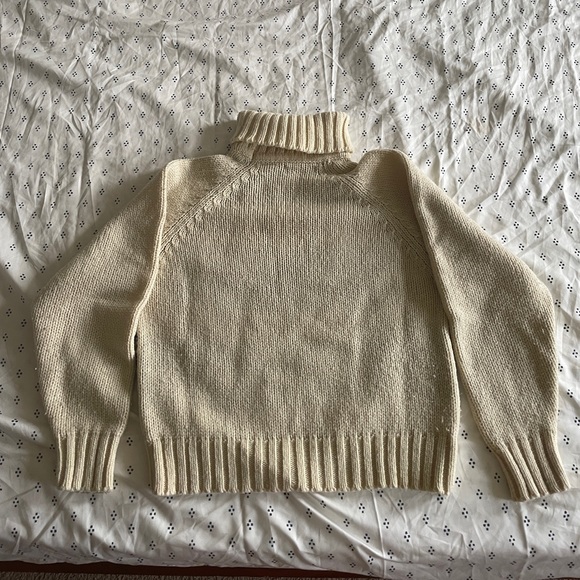 Vintage Cream Plaid Turtleneck - Picture 4 of 4